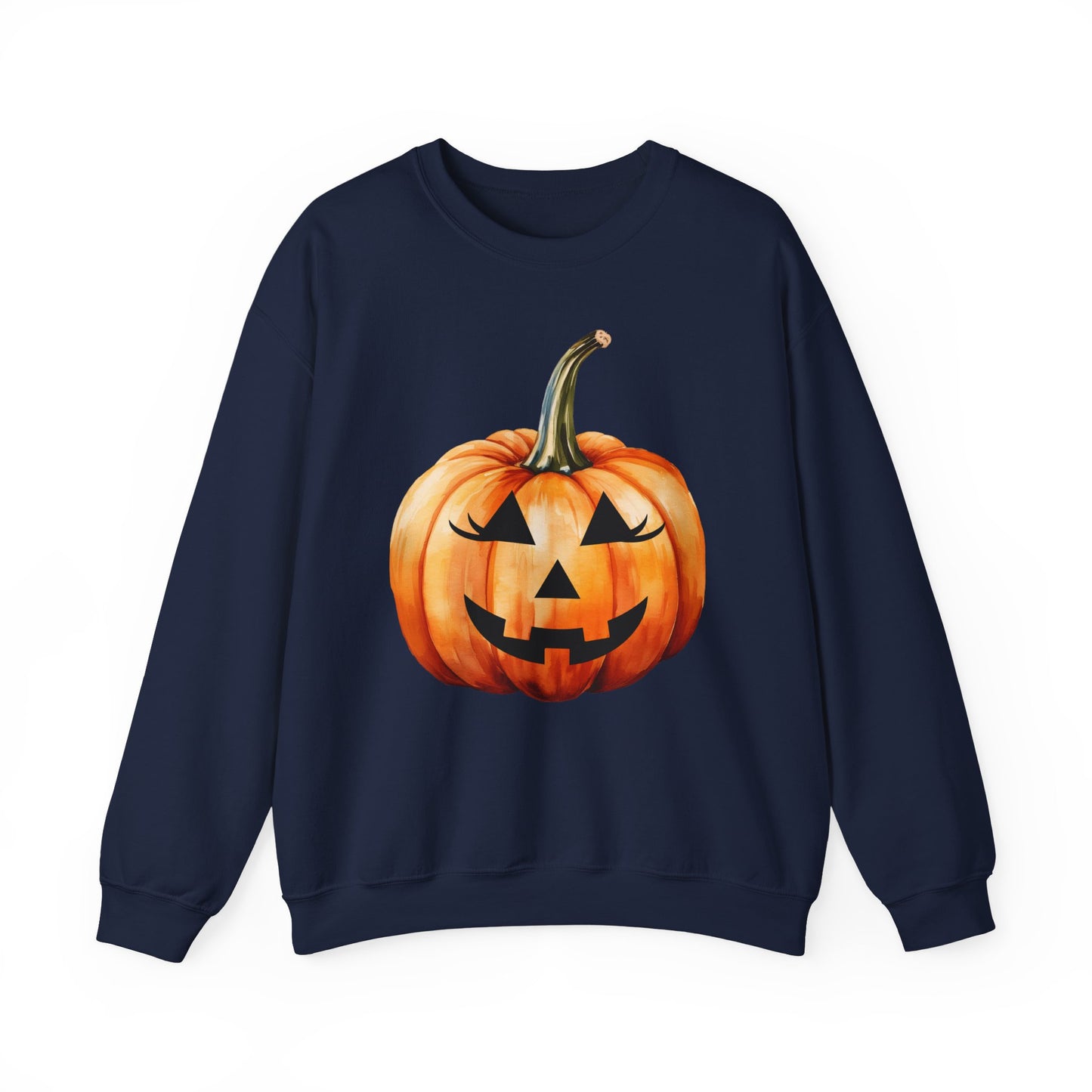 ๐ Embrace Autumn Magic - Pumpkin Bliss Collection for Cozy Season Vibes โจ - Halloween Pumpkin Crewneck Sweatshirt | Cozy Fall Fashion, Unisex Sweater, Casual Wear, Gift for Halloween Lovers, Autumn Style