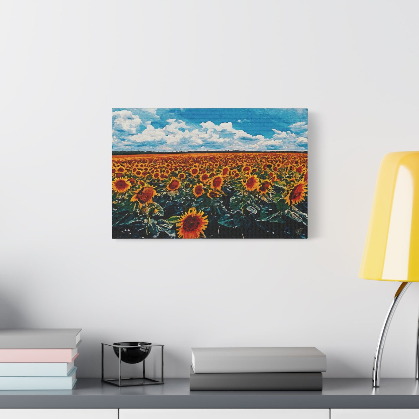 'Vibrant Sunflower Field' Canvas Print Wall Art