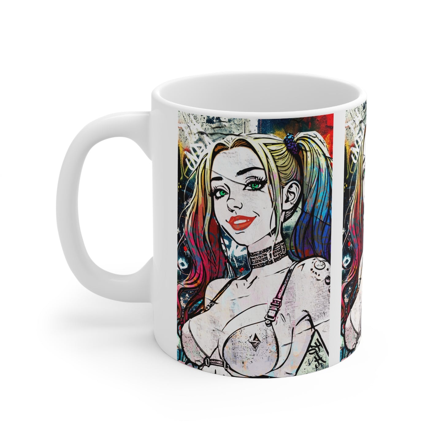 Rebel Radiance: Bold Beauty, Street Soul — Wear or Display Your Fierce, Fearless Expression - Vibrant Comic-Inspired Ceramic Coffee Cups - Perfect Gift for Pop Culture Fans, Art Lovers, Birthdays, Halloween, Coffee Lovers