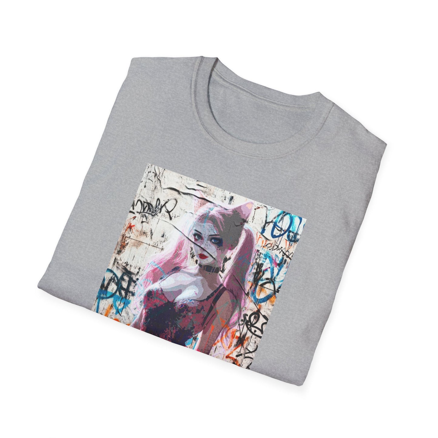 Softstyle T-Shirt - Pastel Punk Urban Graffiti Siren Design