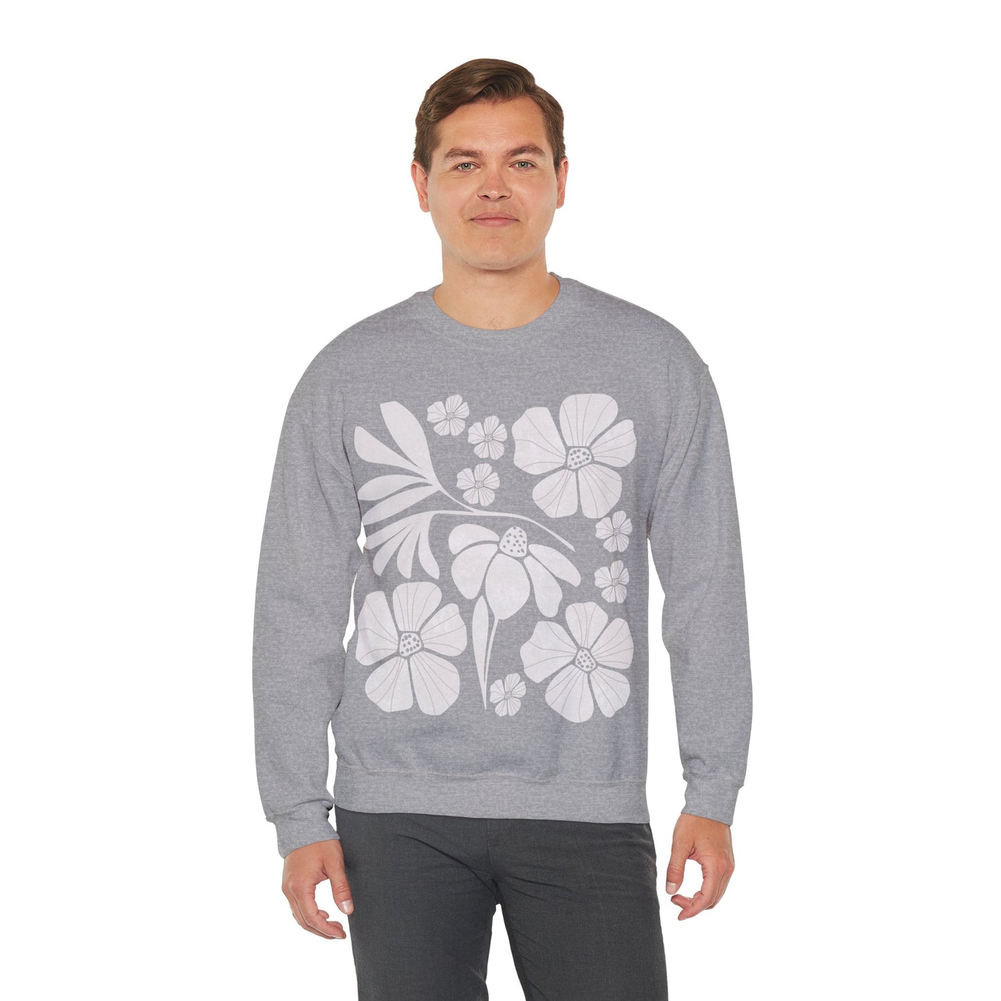 Boho Flower Crewneck Sweatshirt