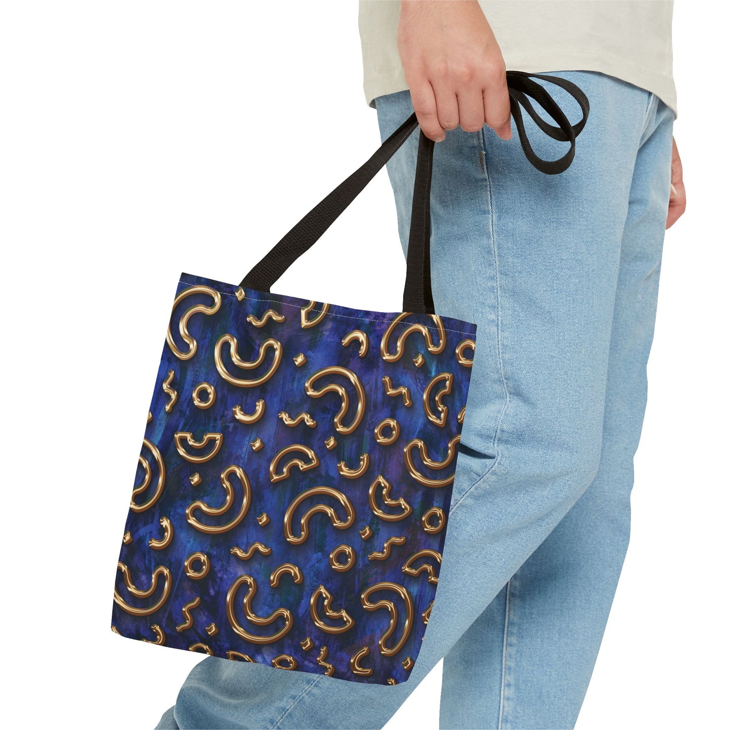Stylish Patterned Tote Bag - Fun Macaroni Design for Everyday Use