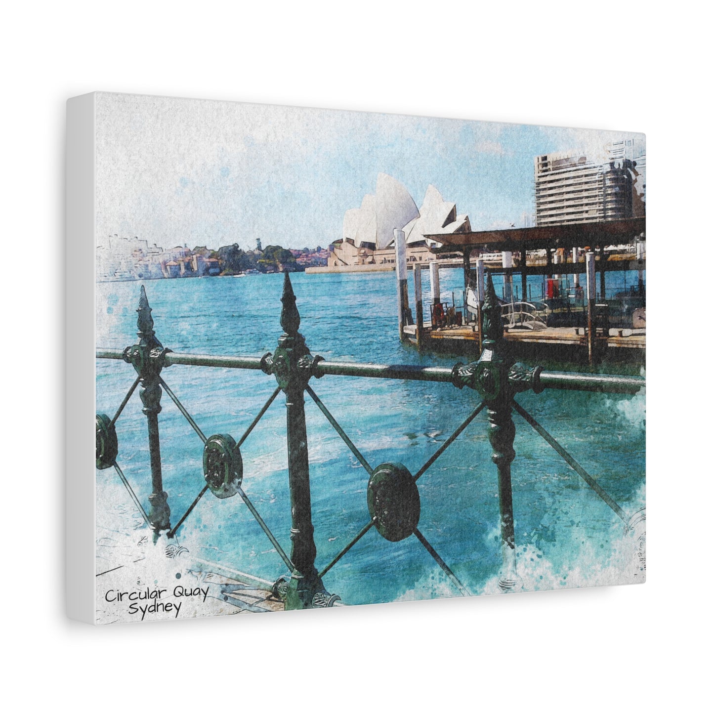 Artistic Wall Canvas - Sydney's Circular Quay Scenic Print