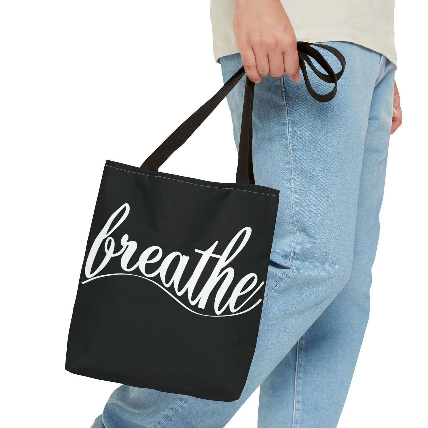 Inspirational 'Breathe' Tote Bag - Motivational Everyday Carry