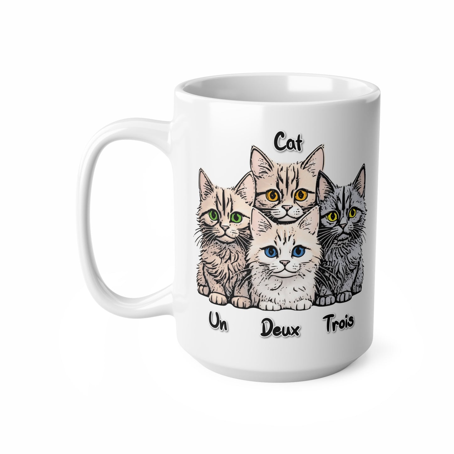 Un, Deux, Trois, Cat: Purrfect Counting Cuteness - Ceramic Coffee Cups, 11oz, 15oz