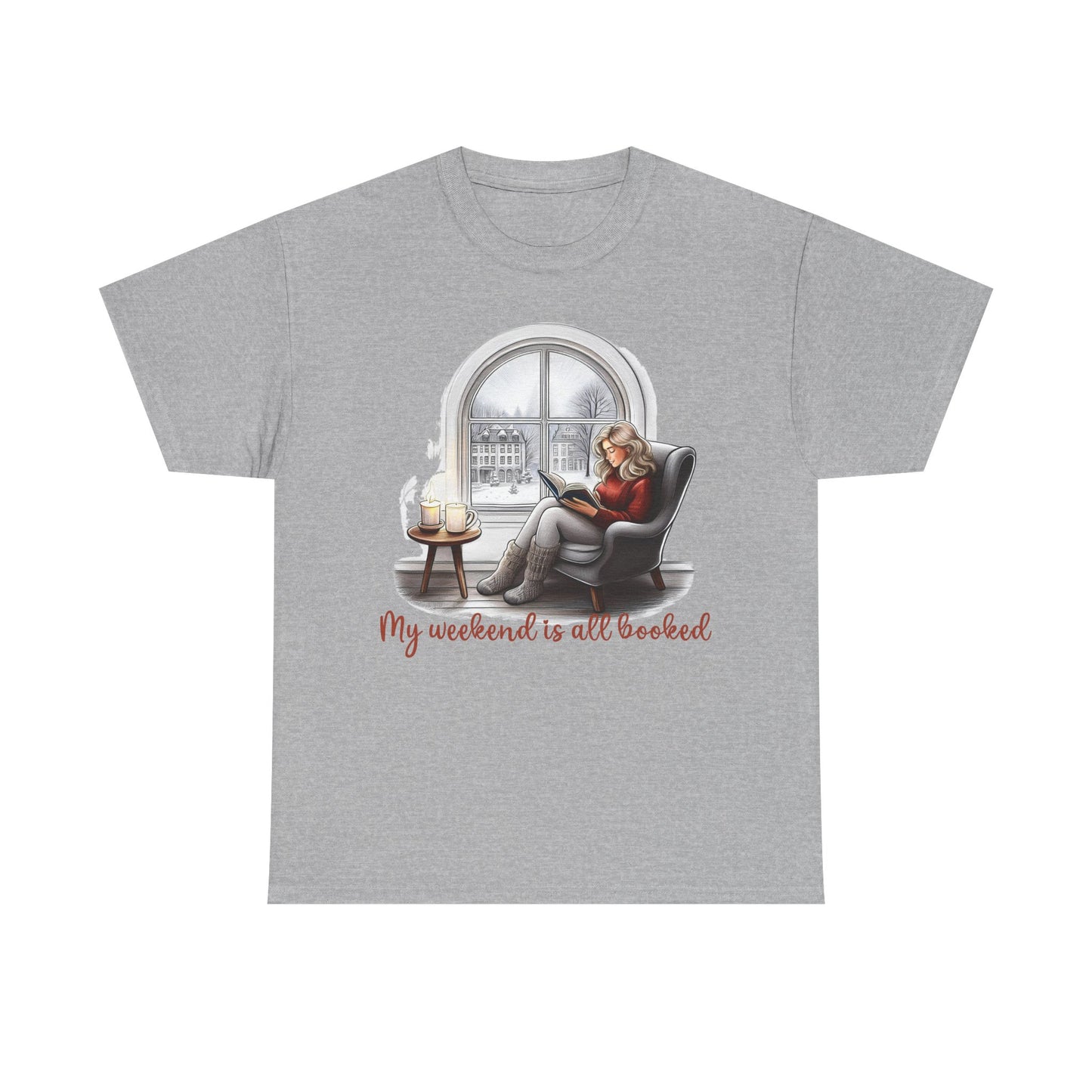 Bookworm t-shirt - My Weekend Is All Booked - Unisex Cotton