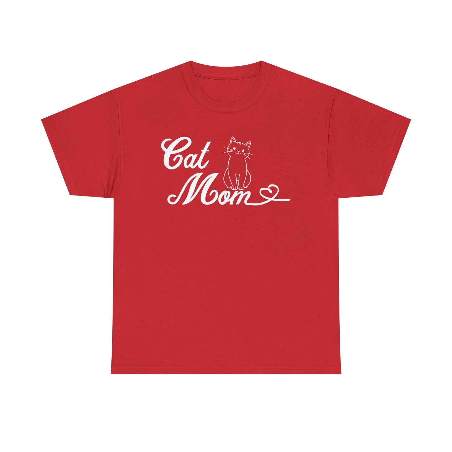 Cat Mom Unisex Heavy Cotton Tee - Perfect Gift for Cat Lovers