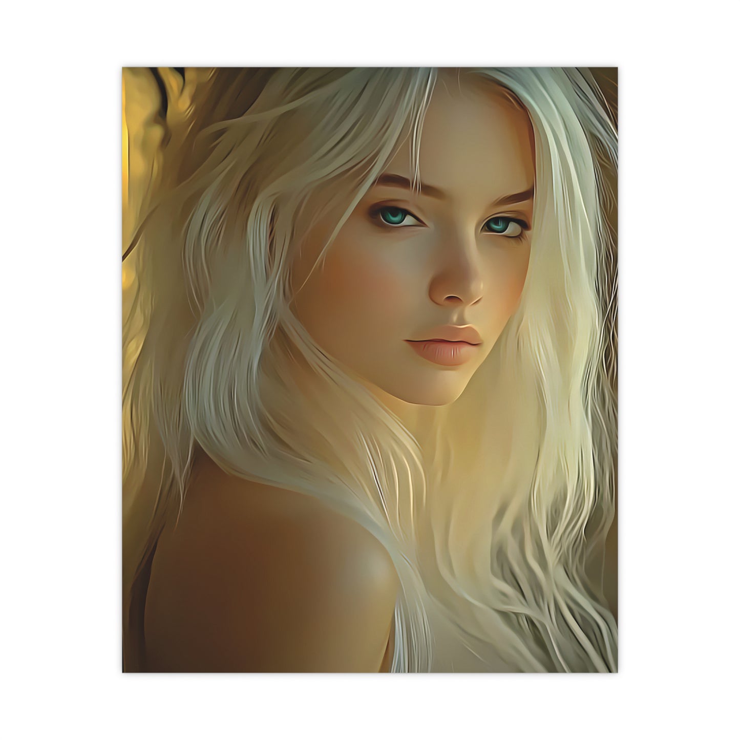 Golden Flow – Embrace the Light Within and Let It Shine 🌟✨ - Elegant Matte Poster Wall Art for Aesthetic Decor, Portrait Art Print, Modern Home Decor, Girl's Room Wall Decor, Gift Idea for Art Lovers