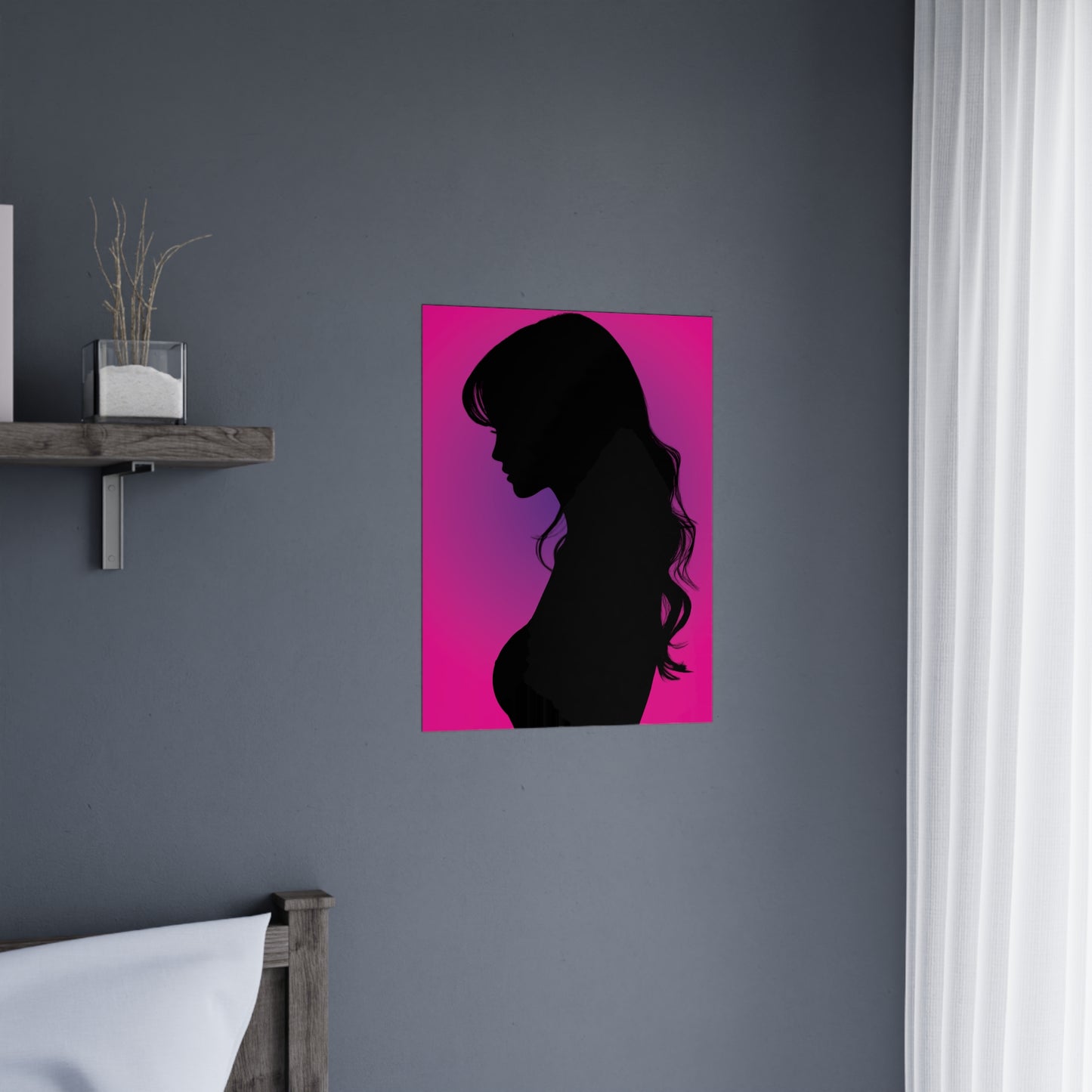Silhouette Matte Poster 2 | Elegant Wall Art | Home Decor | Glamorous Gift | Modern Aesthetic | Fashion Artwork