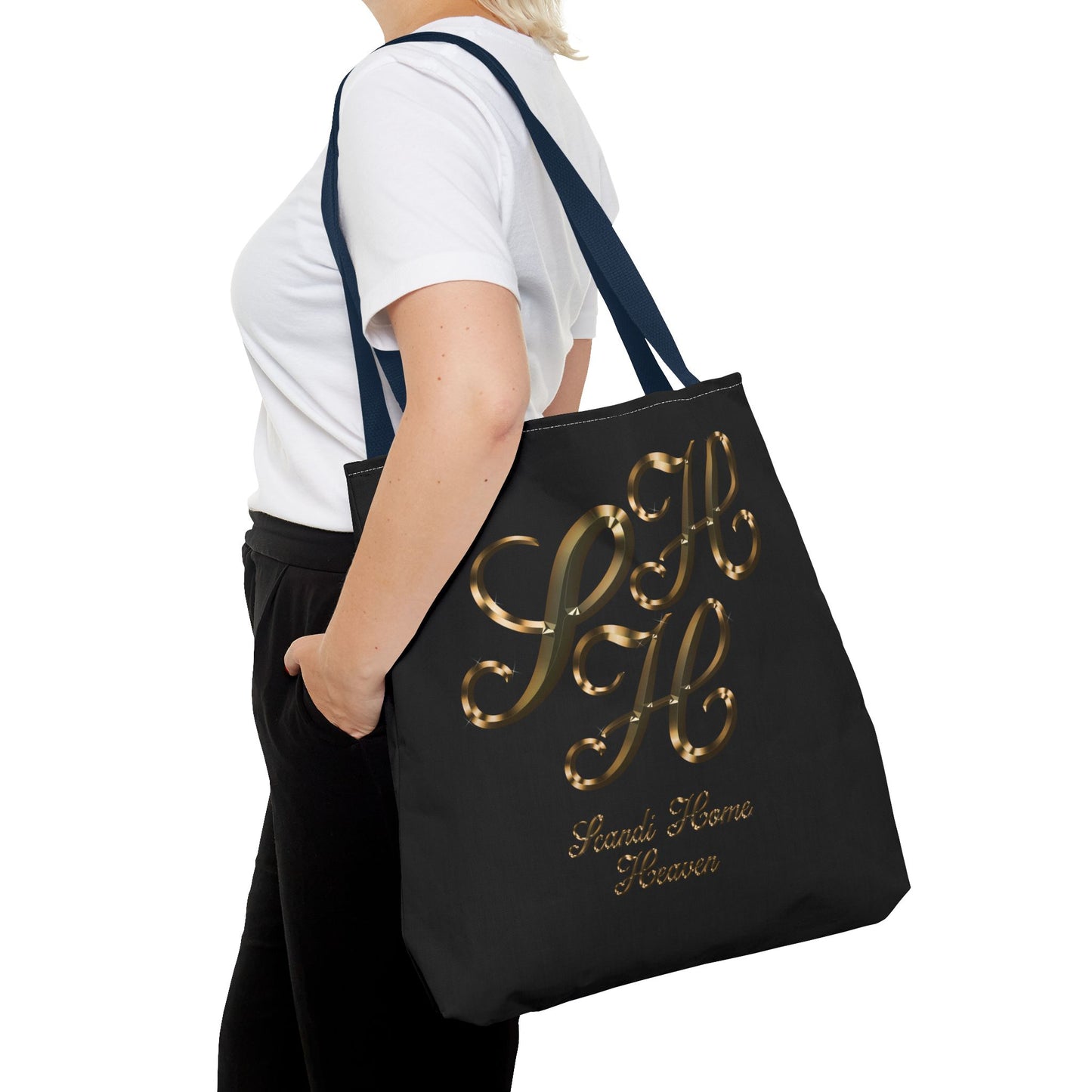 Tote Bag - Golden colored Scandi Home Heaven Designer Logo