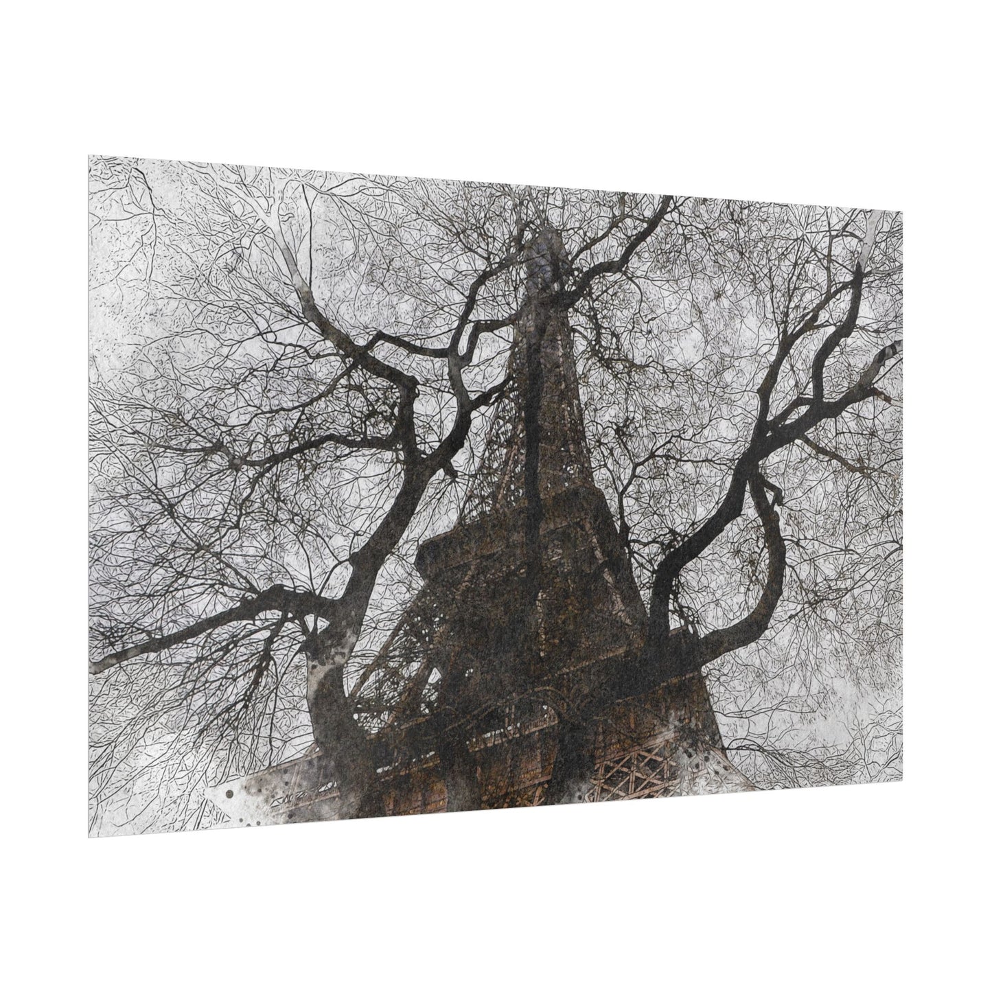 Eiffel Tower Abstract Rolled Poster - Artistic Wall Decor for Home & Office
