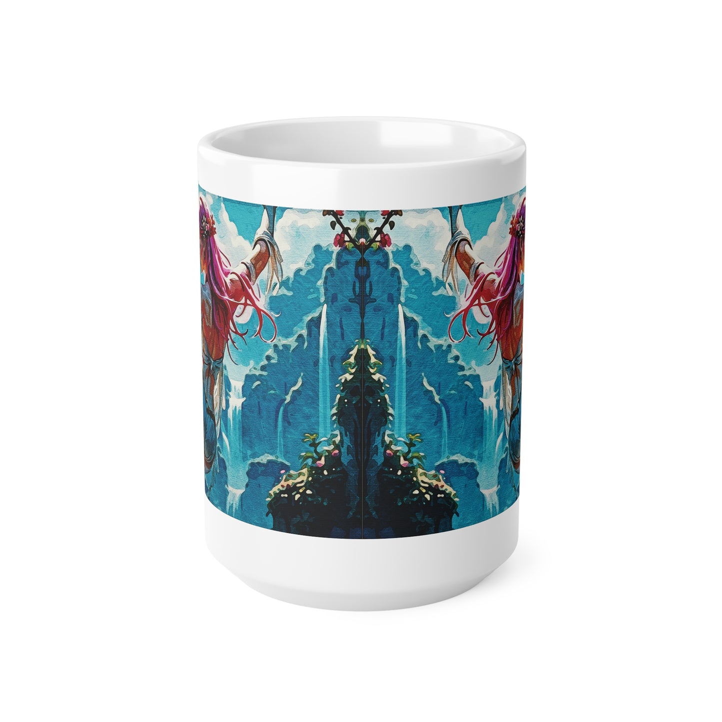 Blossom Beyond β Where Fantasy Blooms and Courage Flows πΈπ - Ceramic Coffee Cups, 11oz, 15oz