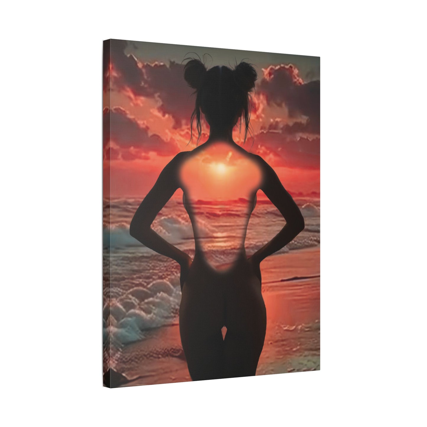 Sunset Within โ Strength That Shines Through ๐
๐ช - Sunset Silhouette Canvas Art, Modern Home Decor, Inspirational Wall Art, Unique Gift Idea, Beach Lover's Wall Hanging