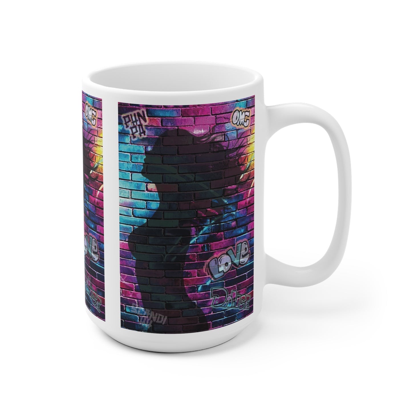 Urban Chic Ceramic Mug - Graffiti Art Design, Coffee Lover Gift, Street Art Mug, Unique Drinkware, Modern Home Decor