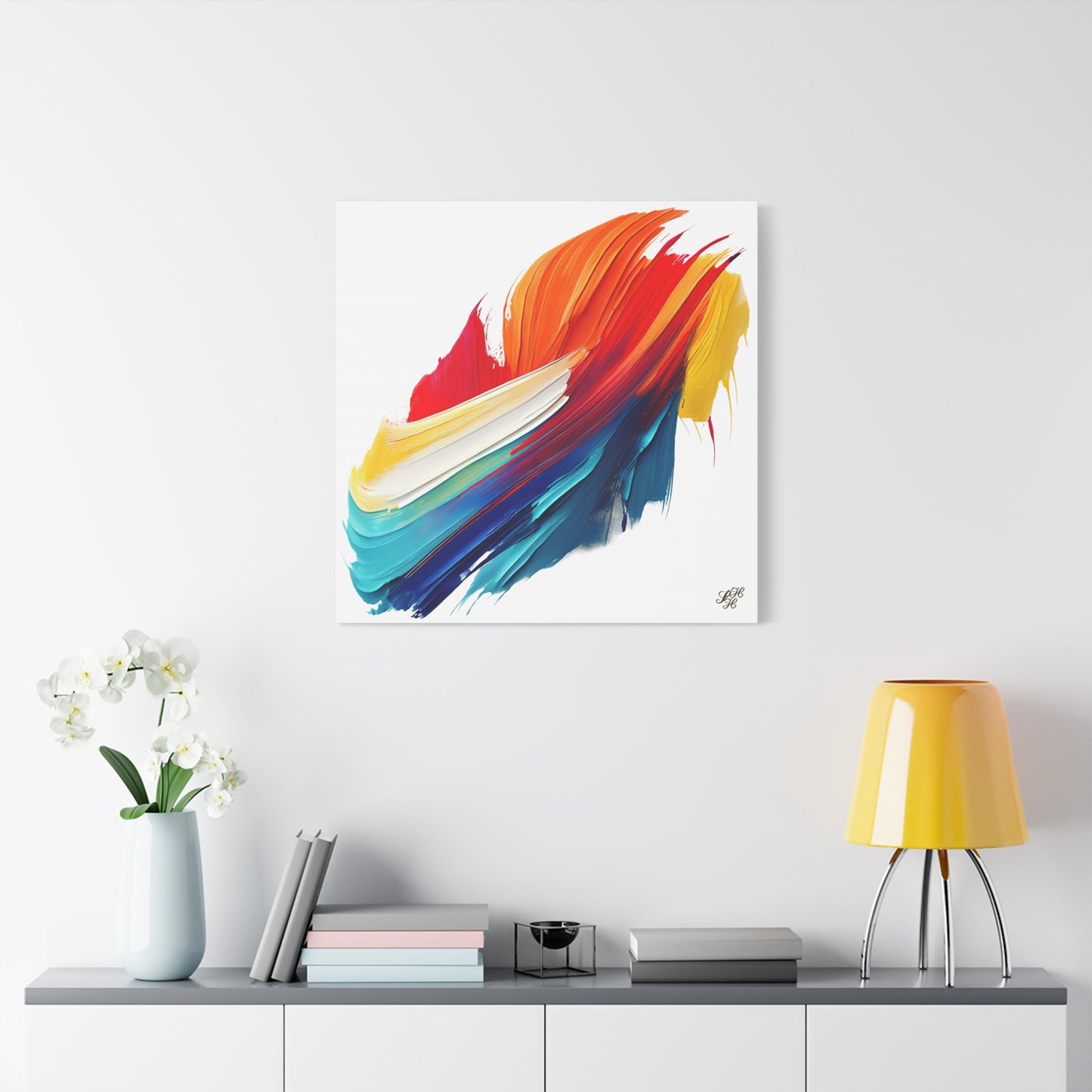 Vibrant Abstract Canvas Wall Art - Colorful Painting