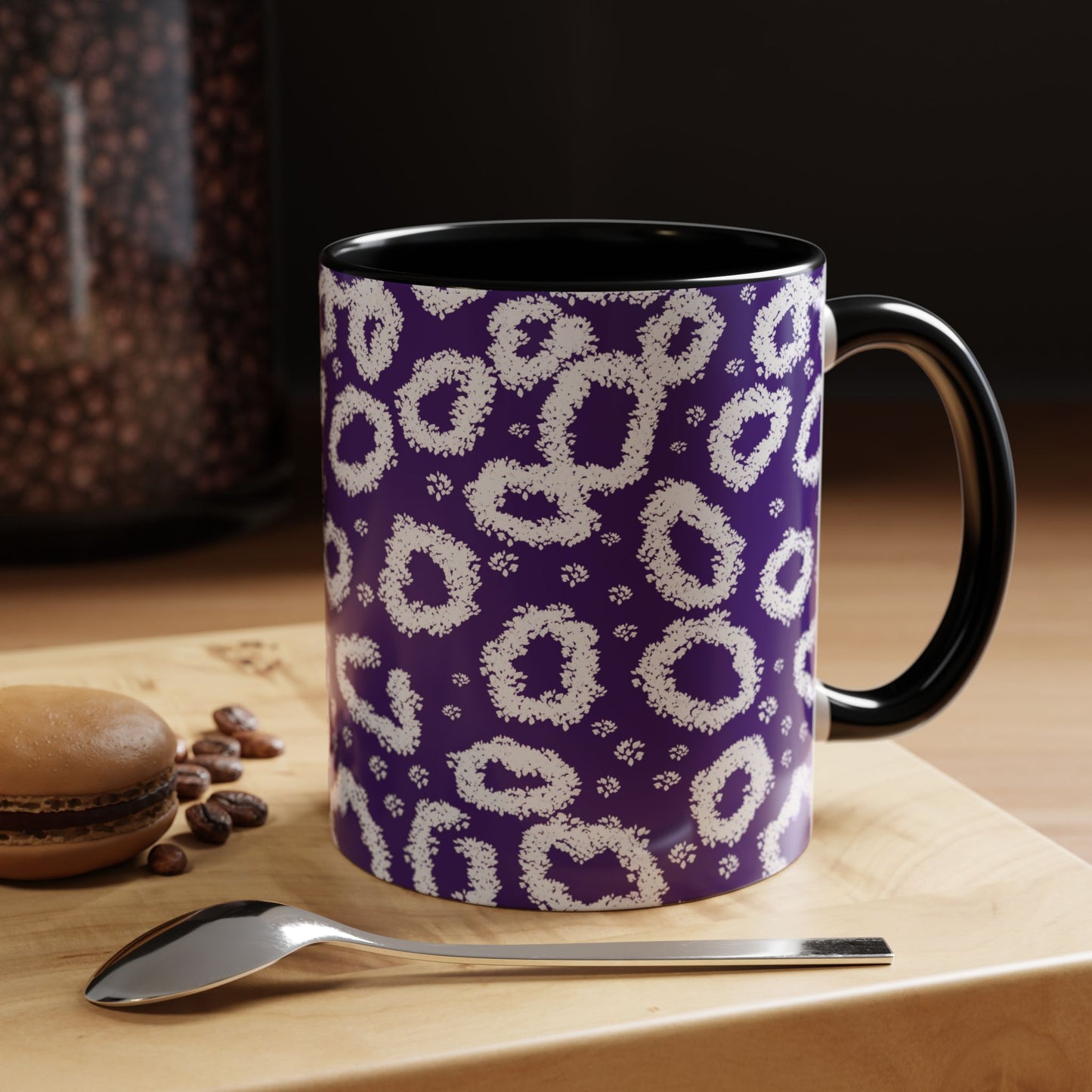 Trendy Purple Leopard Print Coffee Mug - 11 & 15oz