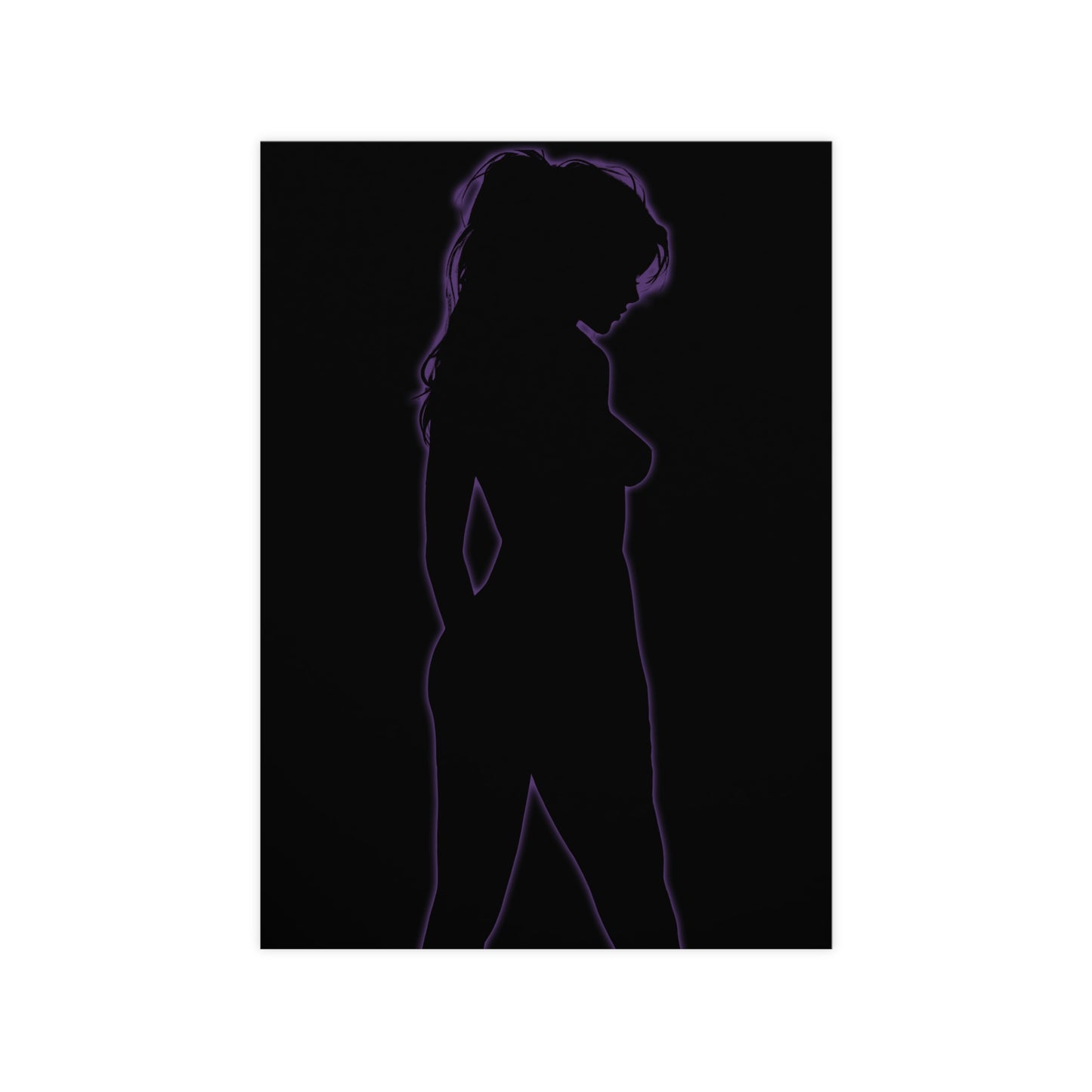 Elegant Silhouette Wall Art, Minimalist Portrait Poster, Modern Home Décor, Gallery Wall Artwork, Bedroom Decoration, Gift Idea