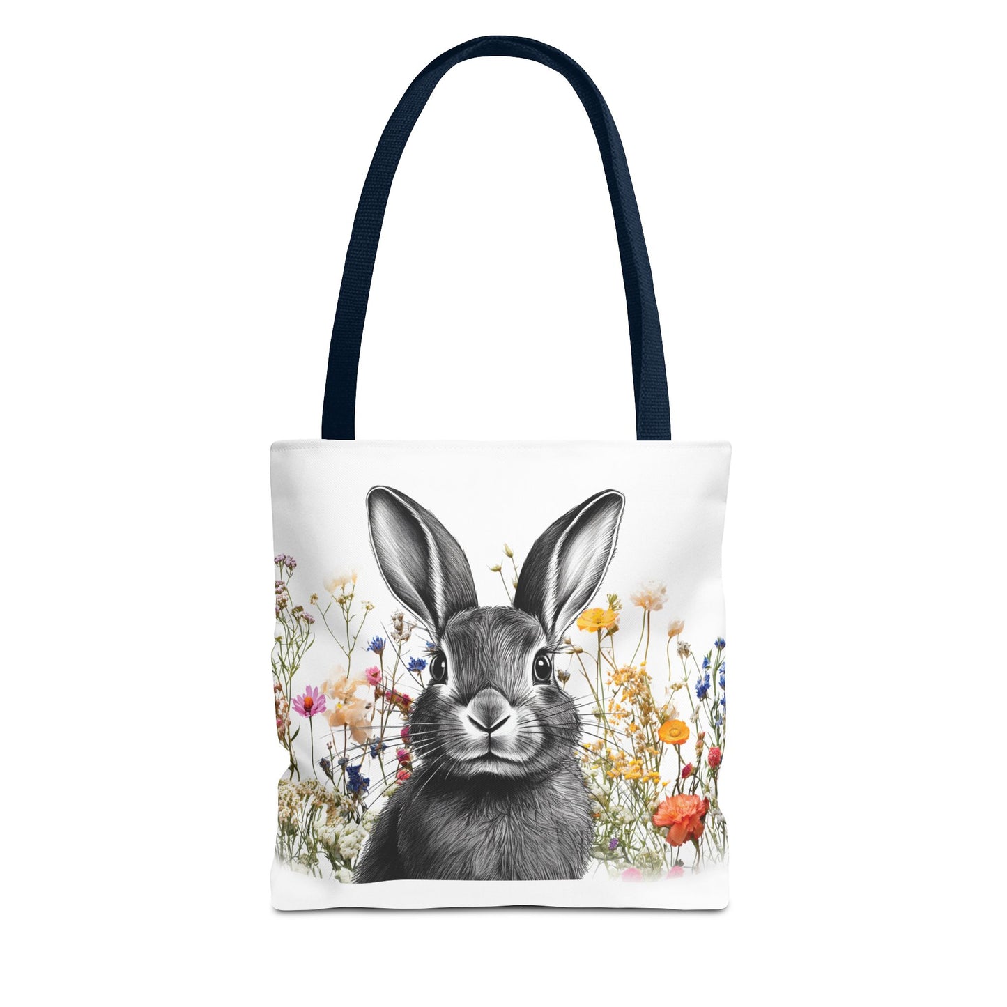 Easter Tote Bag - Easter Bunny in a Meadow