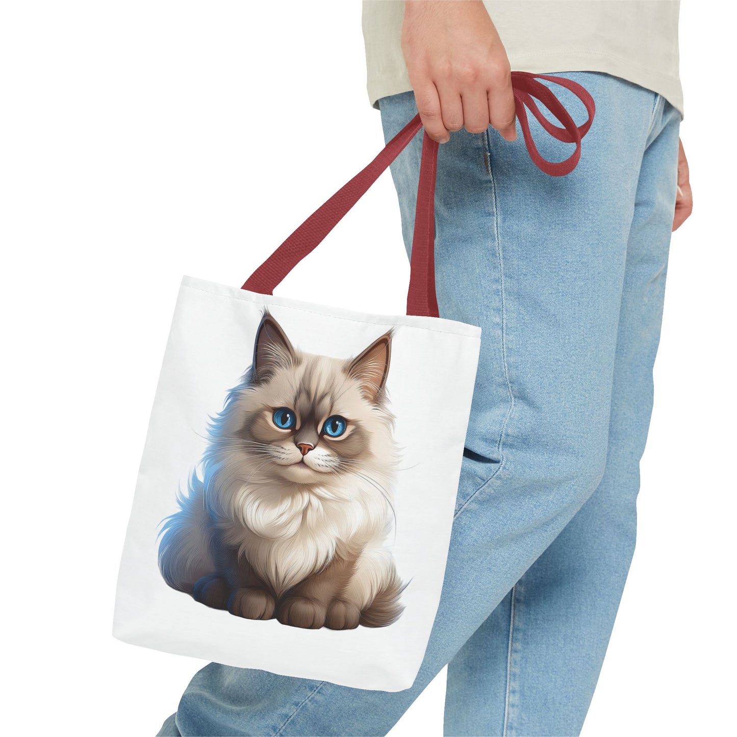 Ragdoll Cuteness Cat Illustration Tote Bag - Perfect for Pet Lovers