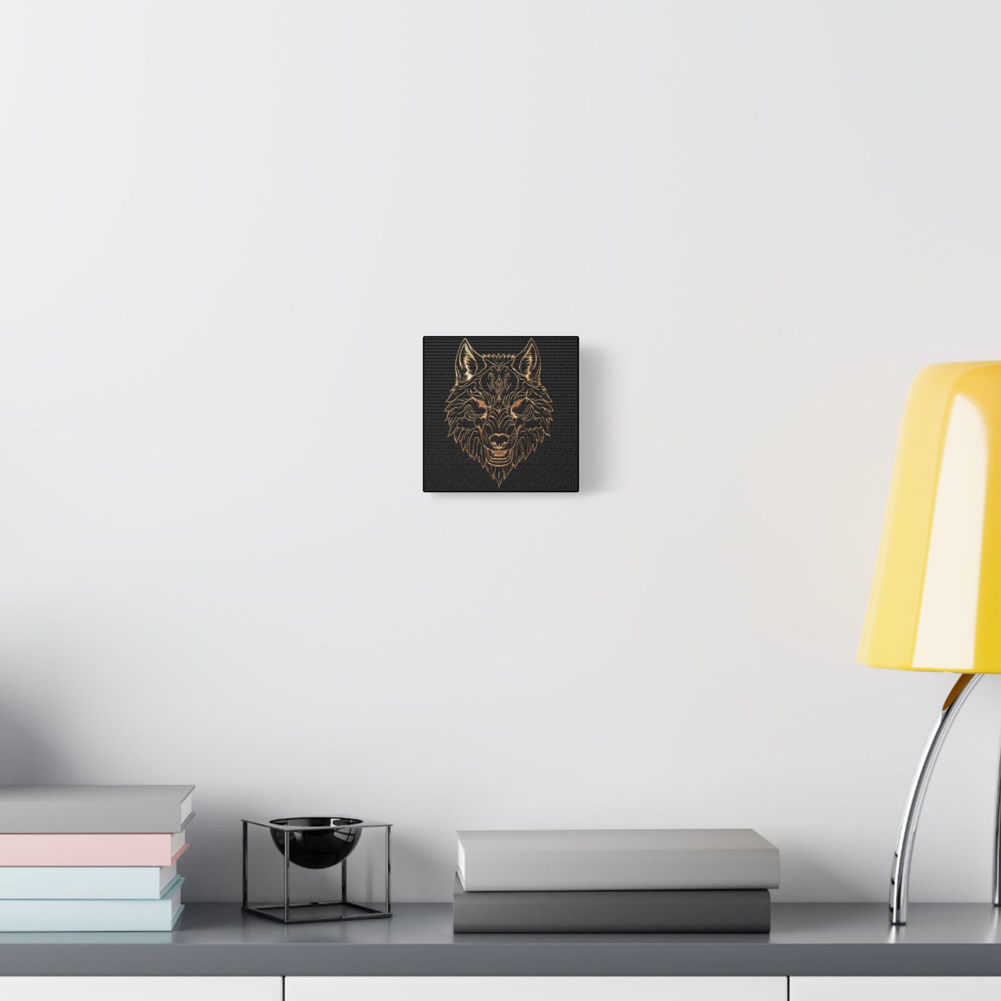 Wolf Art Canvas Wall Decor, Home Decoration, Animal Lover Gift, Gothic Wall Art, Unique Artwork for Living Room