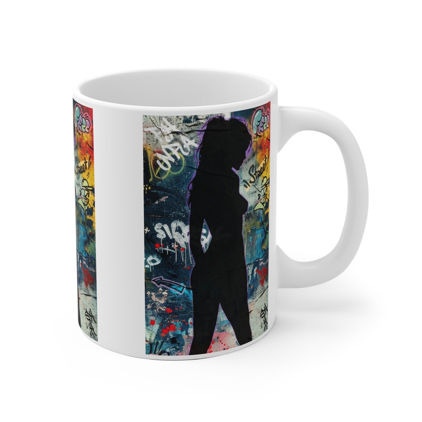 Urban Graffiti Ceramic Mug | Stylish Coffee Cup, Unique Gift for Art Lovers, Street Art, Home Decor, Birthday Present