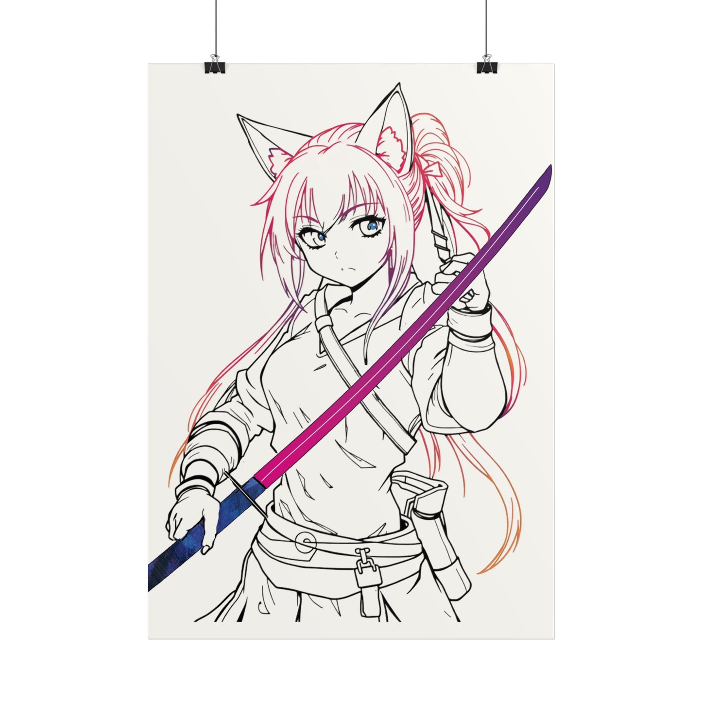 Anime Character Art Poster, Kawaii Decor, Wall Art Print, Gift for Otaku, Room Decoration, Unique Art for Anime Fans