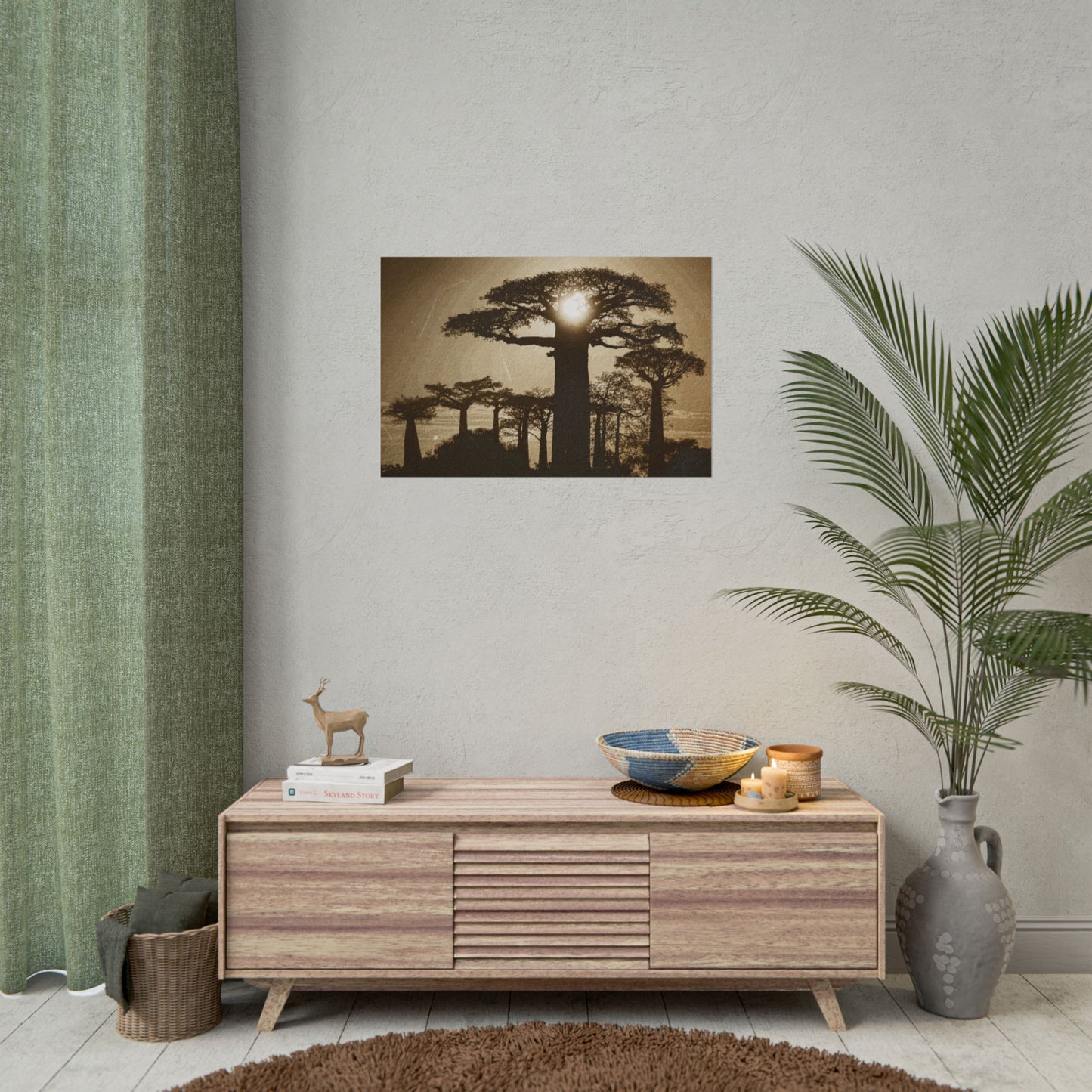 Vintage Baobab Tree Rolled Poster - Nature Wall Art - Perfect for Home Decor