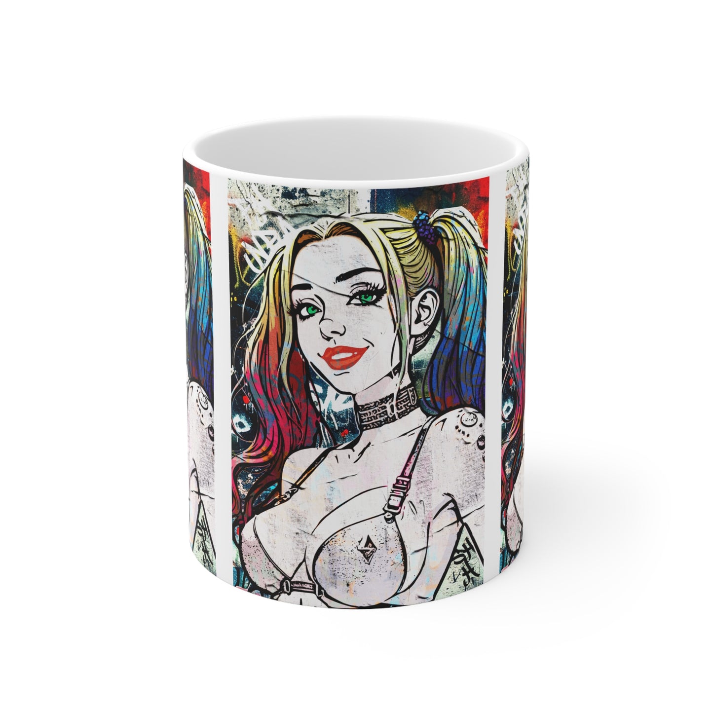 Rebel Radiance: Bold Beauty, Street Soul — Wear or Display Your Fierce, Fearless Expression - Vibrant Comic-Inspired Ceramic Coffee Cups - Perfect Gift for Pop Culture Fans, Art Lovers, Birthdays, Halloween, Coffee Lovers