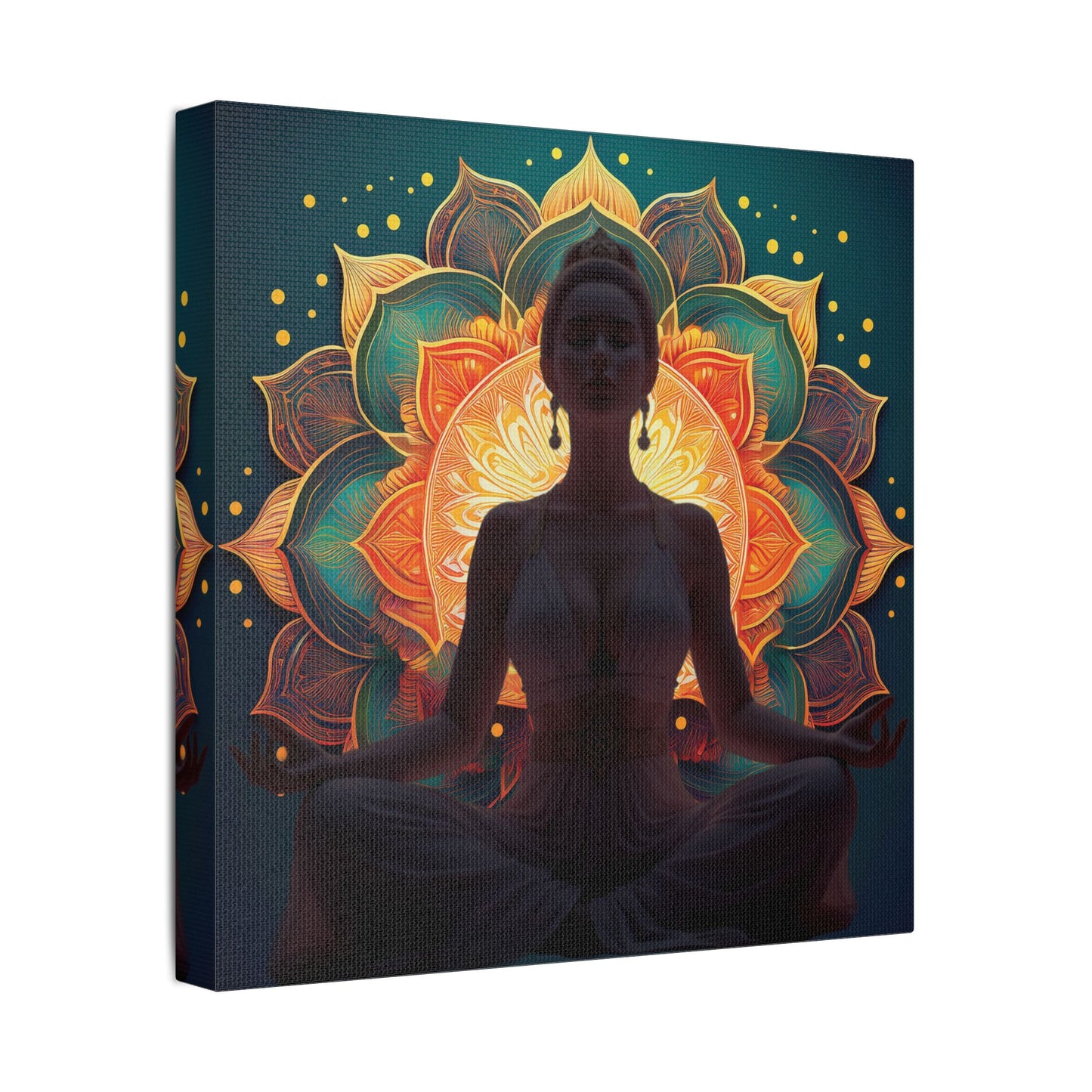 Meditative Canvas Wall Art, Spiritual Decor, Yoga Room Artwork, Holistic Gift, Mindfulness Home Decor