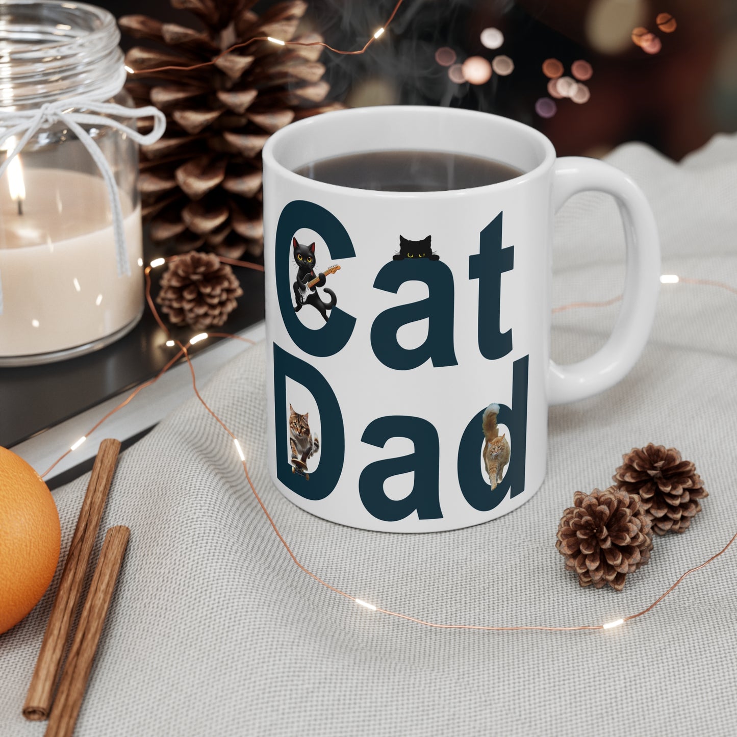 Coffee Cups - Cat Dad Life: Purrfection in Progress 🐾. 11oz, 15oz