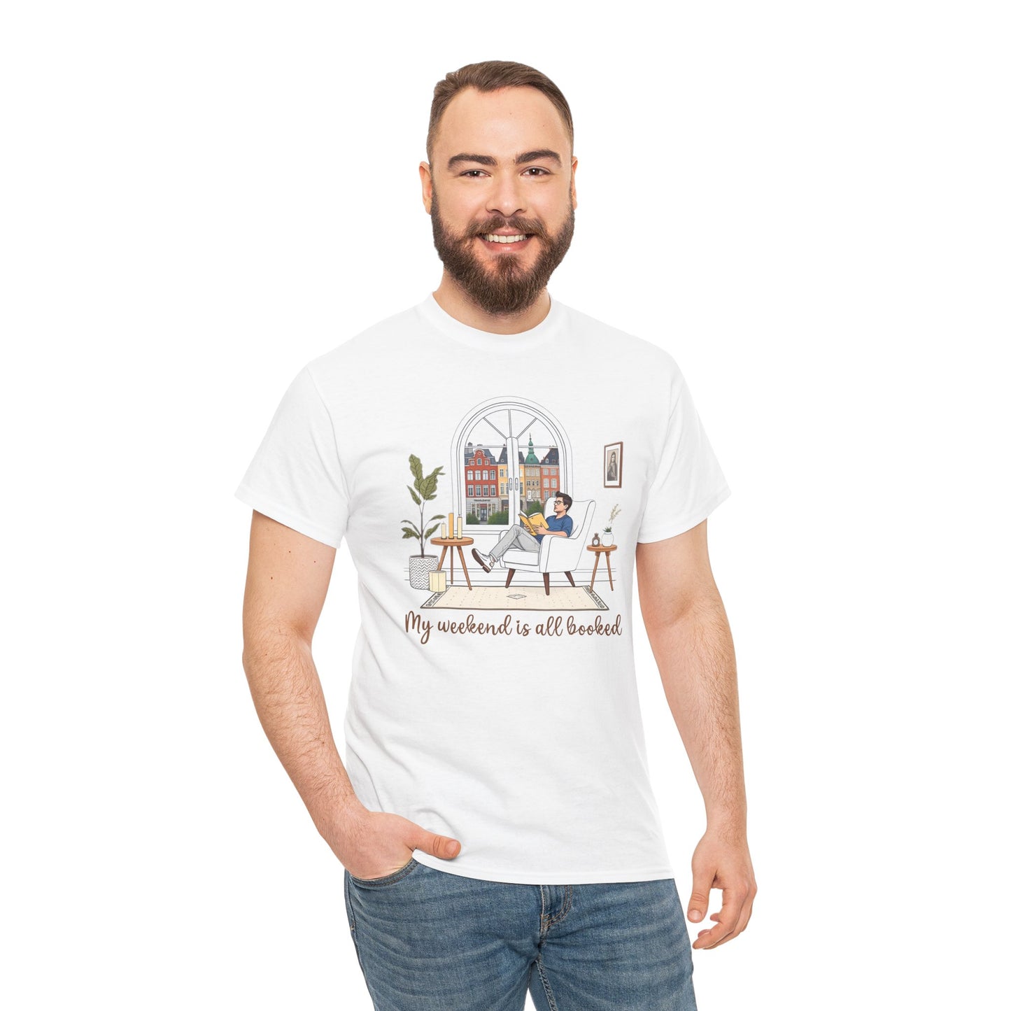 Bookworm t-shirt - My Weekend Is All Booked - Unisex Cotton