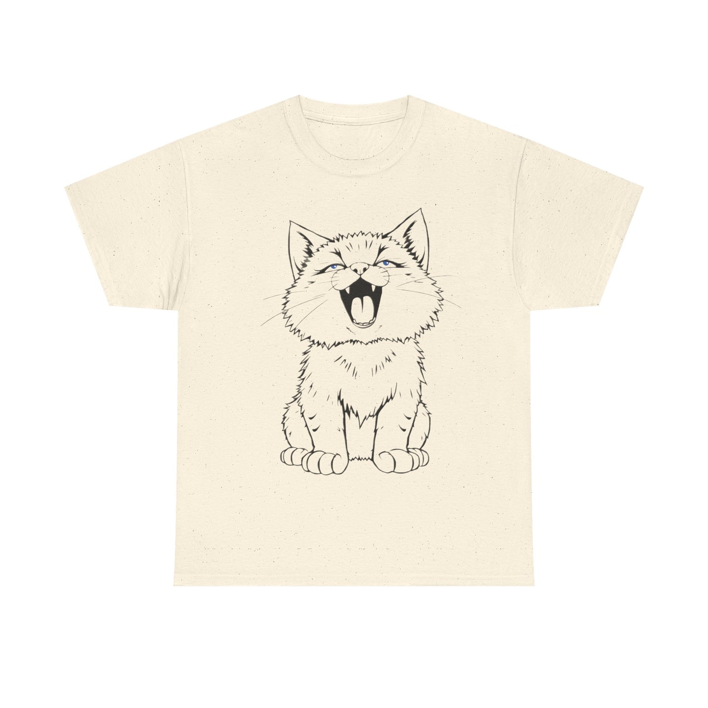 Cute Cat Design Unisex Heavy Cotton Tee, Soft Cotton Shirt, Animal Lover Gift, Funny Pet Tee, Everyday Casual Wear