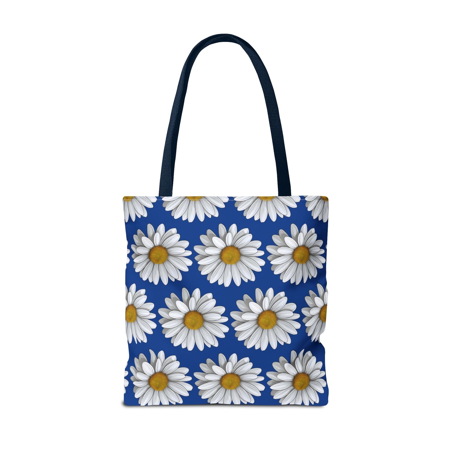 Daisy Tote Bag - White Floral Design Summer Fashion Accessory