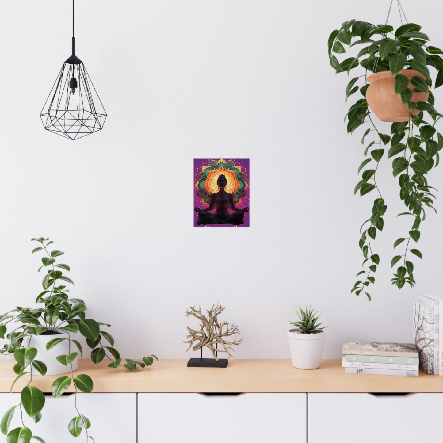 Meditation Wall Art, Spiritual Poster, Yoga Decor, Mindfulness Gift, Home Decor, Bohemian Artwork