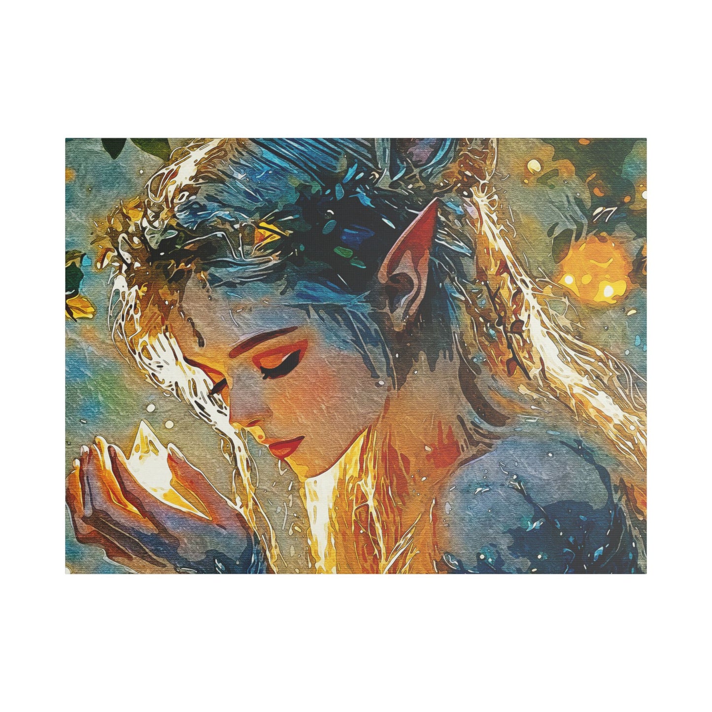 "Whispers of Light: An Enchanted Elven Dreamscape of Magic, Hope, and Inner Illumination" - Enchanting Fairy Art Canvas, Whimsical Wall Décor, Magical Home Accent, Perfect Gift for Fantasy Lovers, Dreamy Art for Bedroom