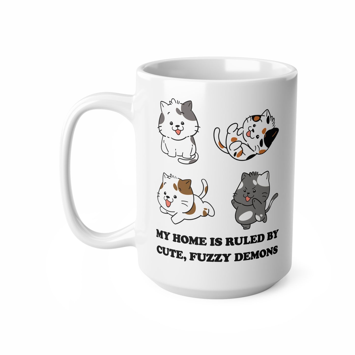Cute Fuzzy Demons Coffee Mug | 11oz & 15oz | Perfect Gift for Cat Lovers