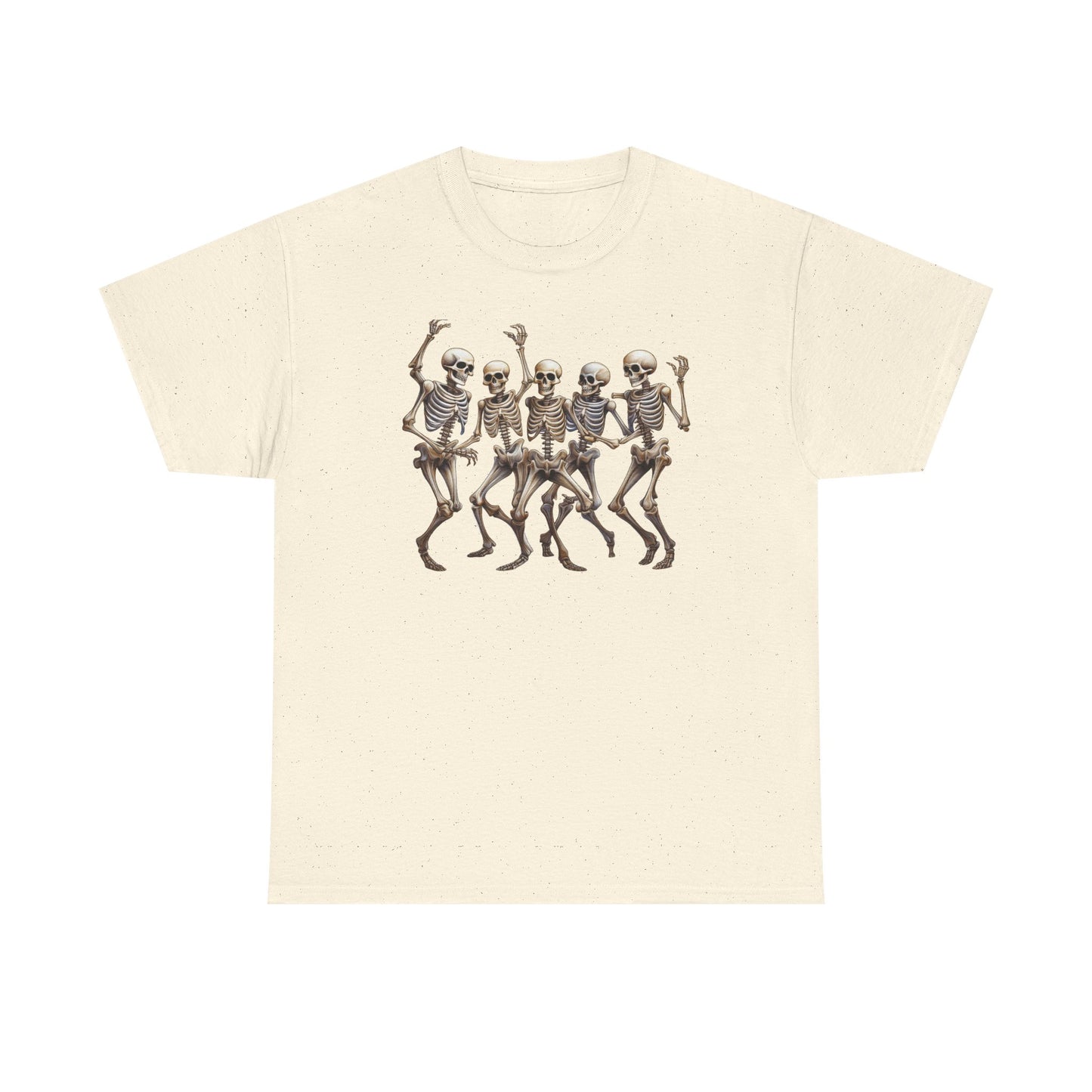 "Celebrate Life with Dancing Skeletons – Bold Apparel & Mugs that Spark Joy" - Unisex Heavy Cotton Tee with Dancing Skeletons, Halloween Shirt, Casual Tee, Party Apparel, Fun Graphic T-Shirt