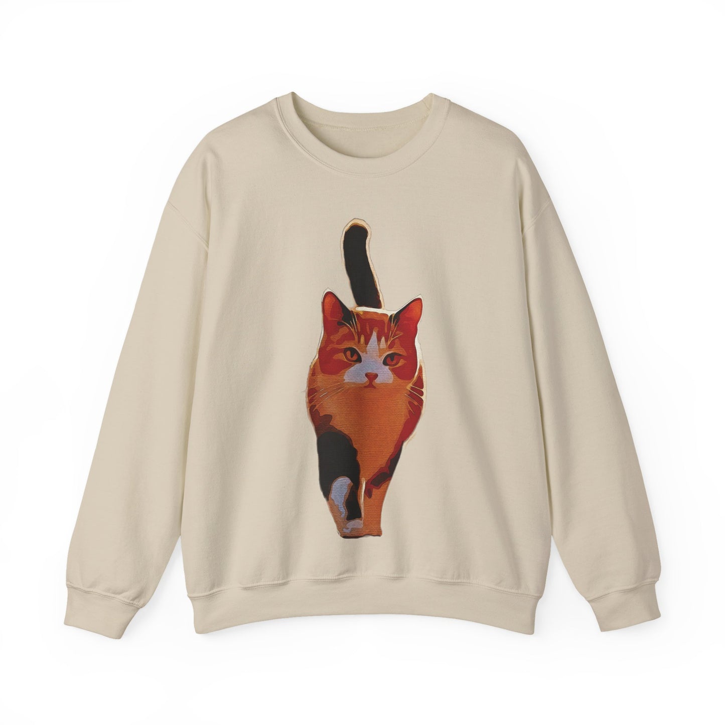 Playful Cat Unisex Crewneck Sweatshirt - Cozy for Cat Lovers, Perfect Gift for Birthdays, Holidays, Everyday Wear