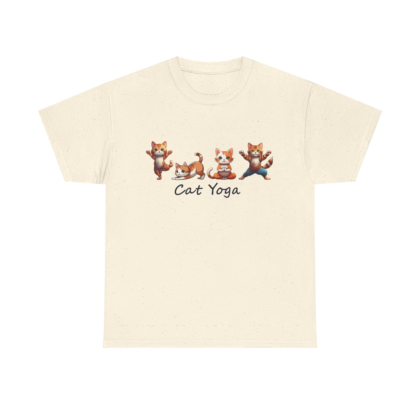 Cat Yoga Unisex Heavy Cotton Tee - Fun & Comfy T-Shirt for Cat Lovers