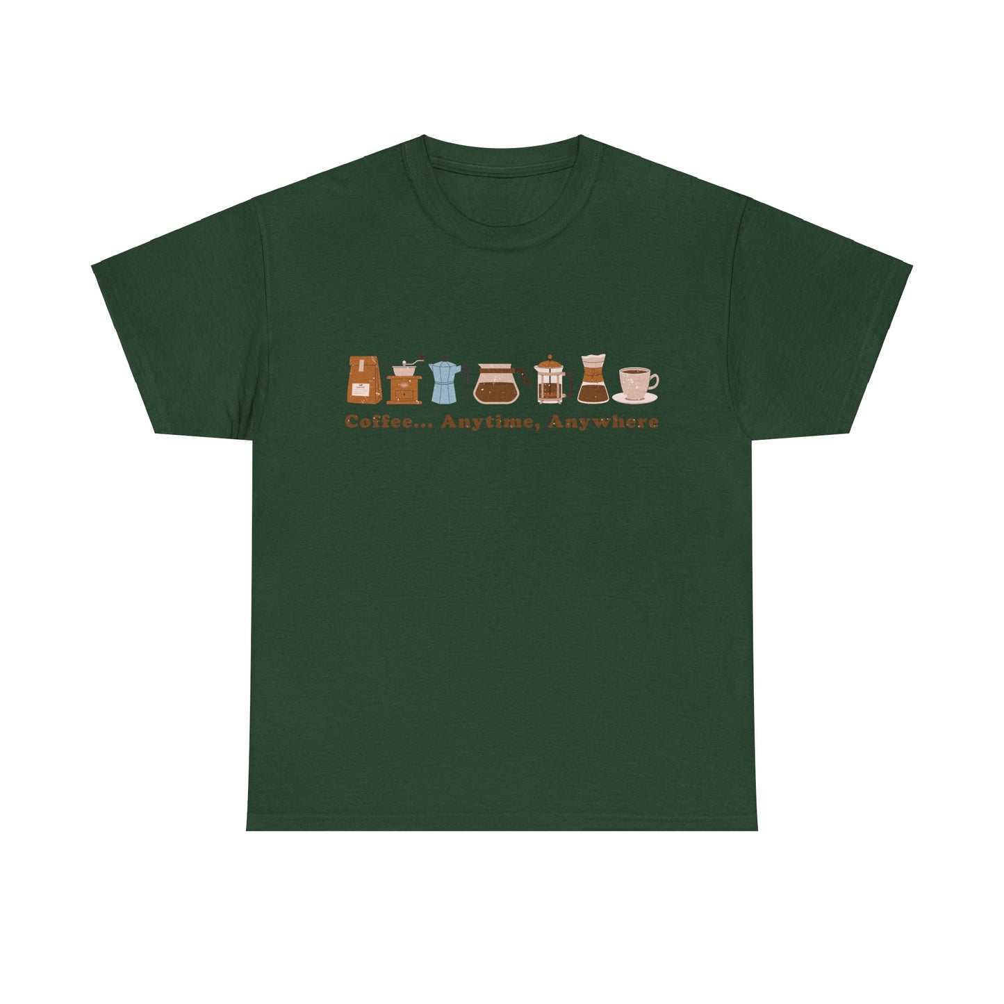 Coffee Lover Unisex Tee - Coffee... Anytime, Anywhere