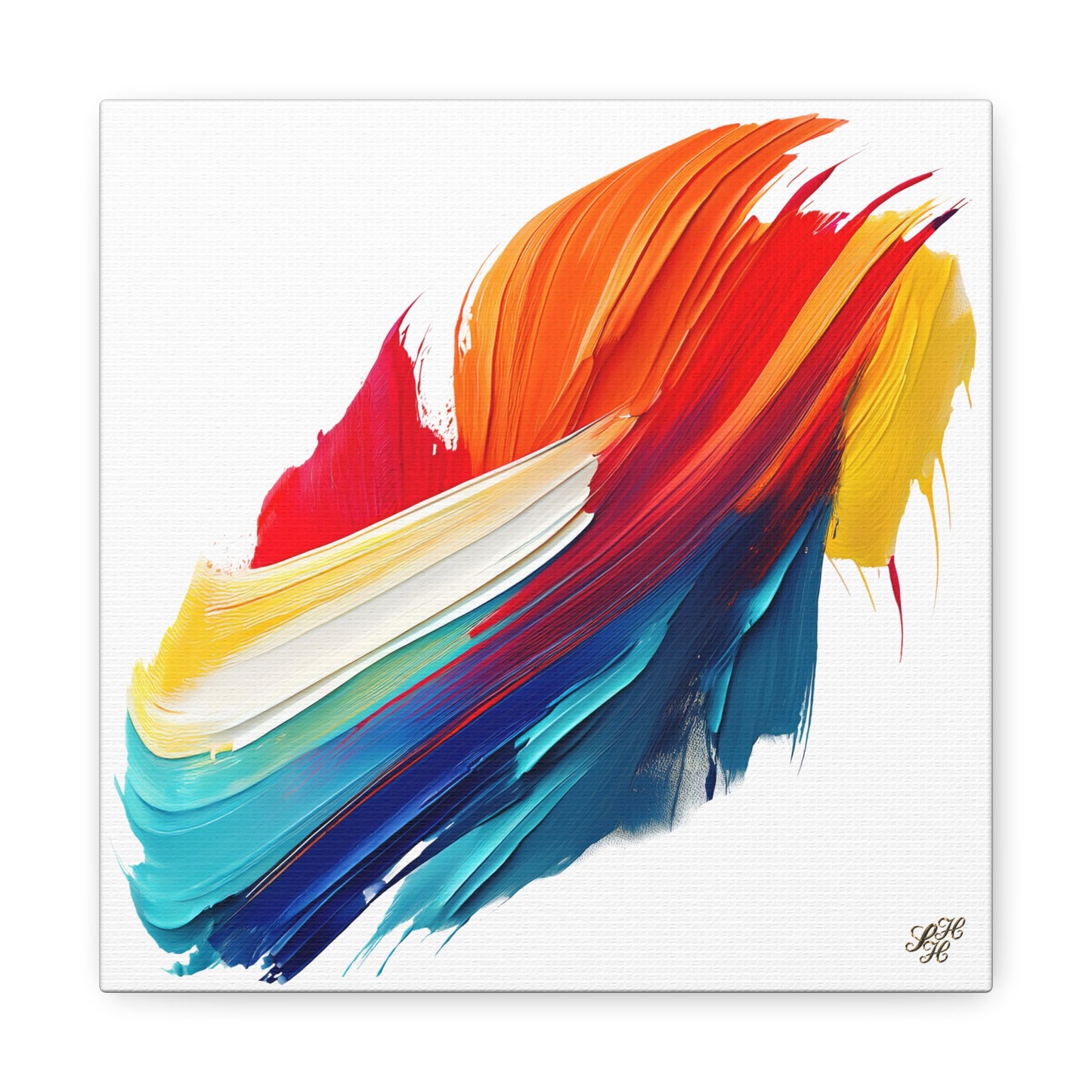 Vibrant Abstract Canvas Wall Art - Colorful Painting