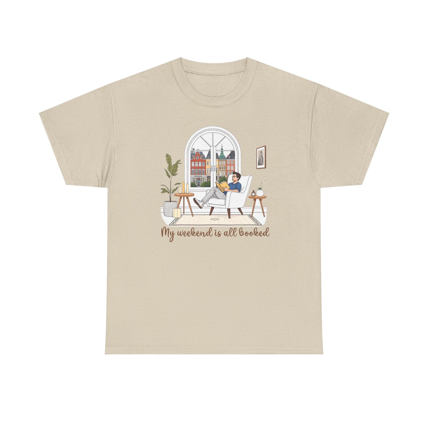 Bookworm t-shirt - My Weekend Is All Booked - Unisex Cotton