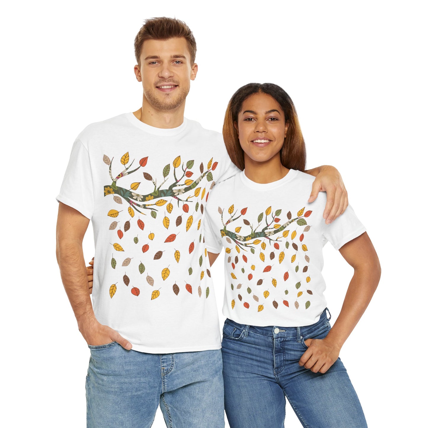 Fall Leaves Unisex Heavy Cotton Tee