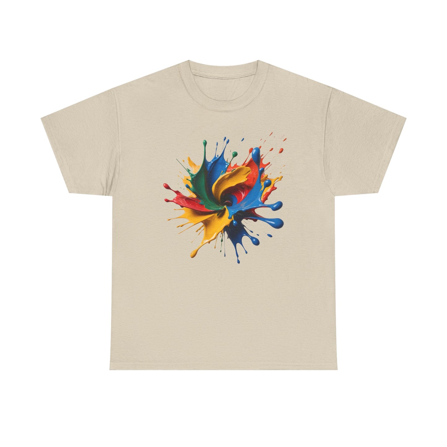 "Oops!" Color Splash Energy – Wear the Art, Feel the Vibe - Colorful Splash Art Unisex Heavy Cotton Tee | Vibrant Graphic T-Shirt, Casual Wear, Gift for Art Lovers, Color Run, Festival Outfit