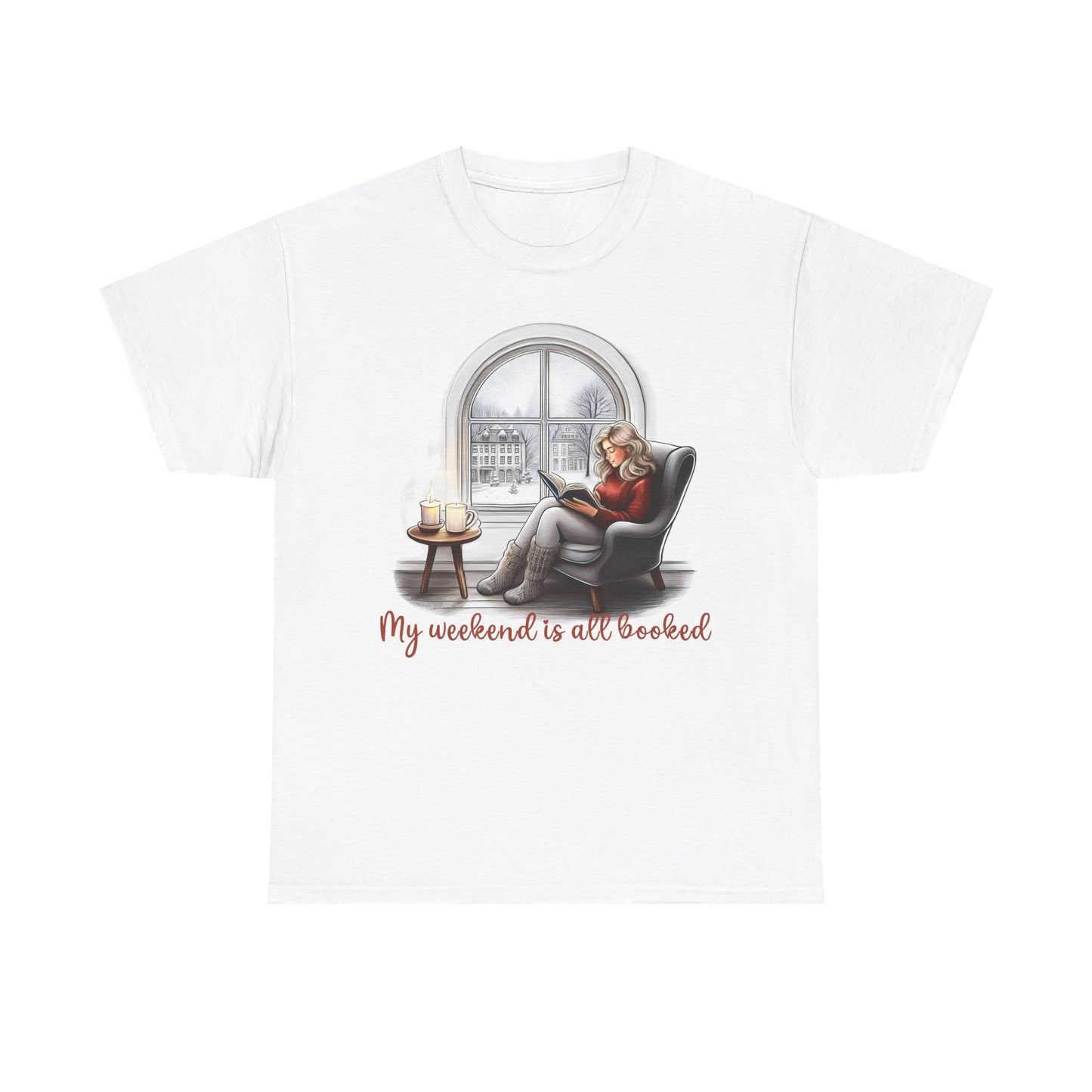 Bookworm t-shirt - My Weekend Is All Booked - Unisex Cotton