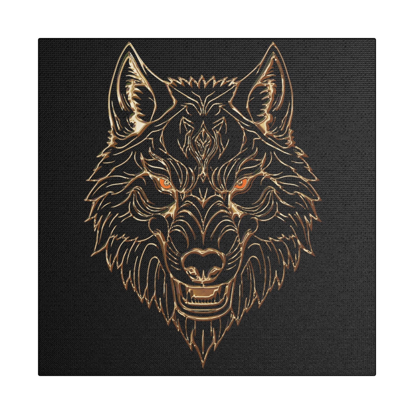 Wolf Art Canvas Wall Decor, Home Decoration, Animal Lover Gift, Gothic Wall Art, Unique Artwork for Living Room