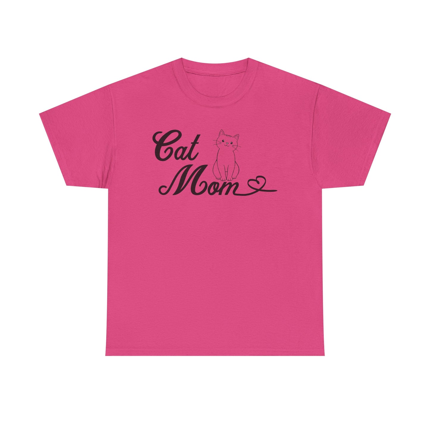 Cat Mom Unisex Heavy Cotton Tee - Perfect Gift for Cat Lovers