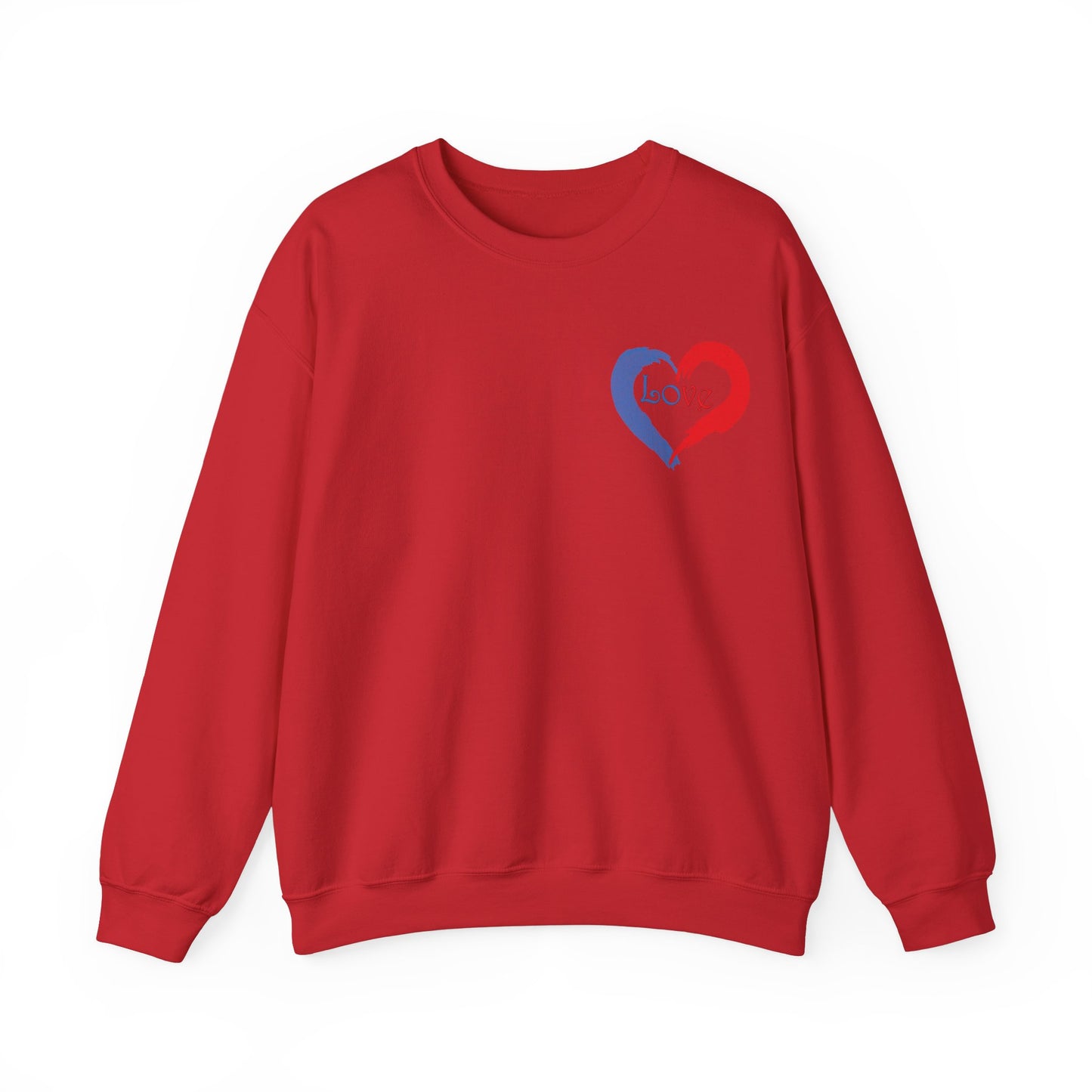 Painted Love Design Unisex Sweatshirt for Valentines Day