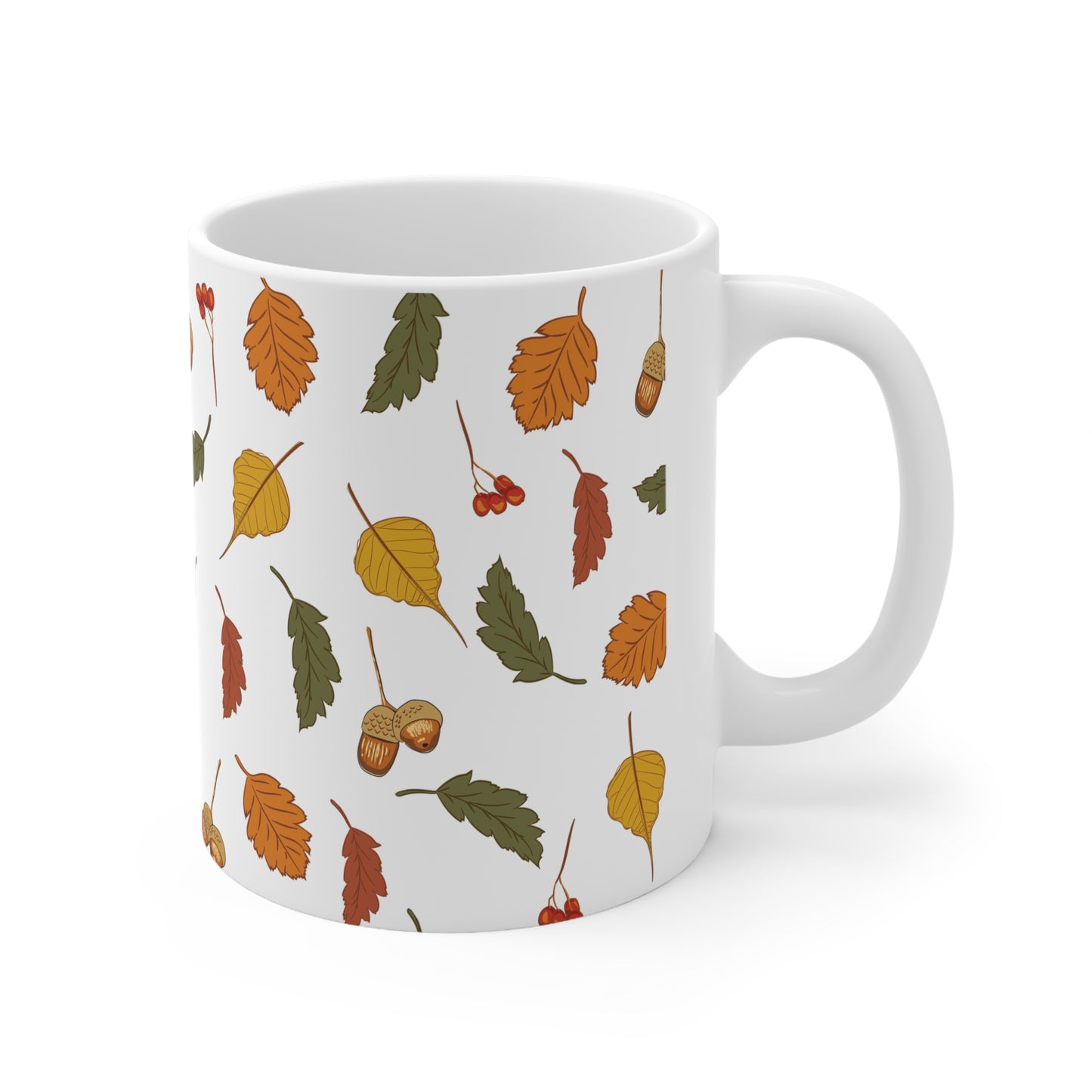 Mug - Autumn - Fall Leaves Ceramic Coffee Cups, 11oz, 15oz
