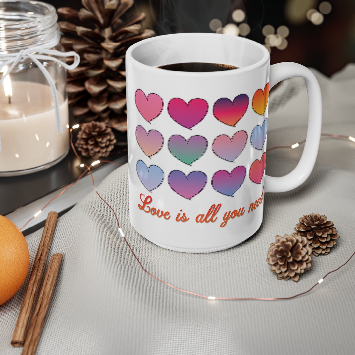 Mug - 'Love is all you need' Design Coffee Cup for Valentine's Day